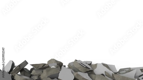 Wallpaper Mural Breaking concrete wall with painted PROBLEM word. Conceptual 3D animation Torontodigital.ca