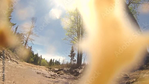 UTV All-Terrain Vehicle Runs over Gopro through Puddle