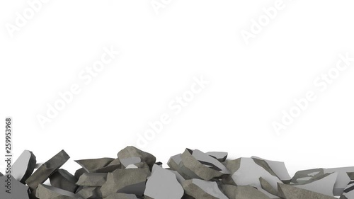 Wallpaper Mural Breaking concrete wall with painted ECONOMY word. Conceptual 3D animation Torontodigital.ca