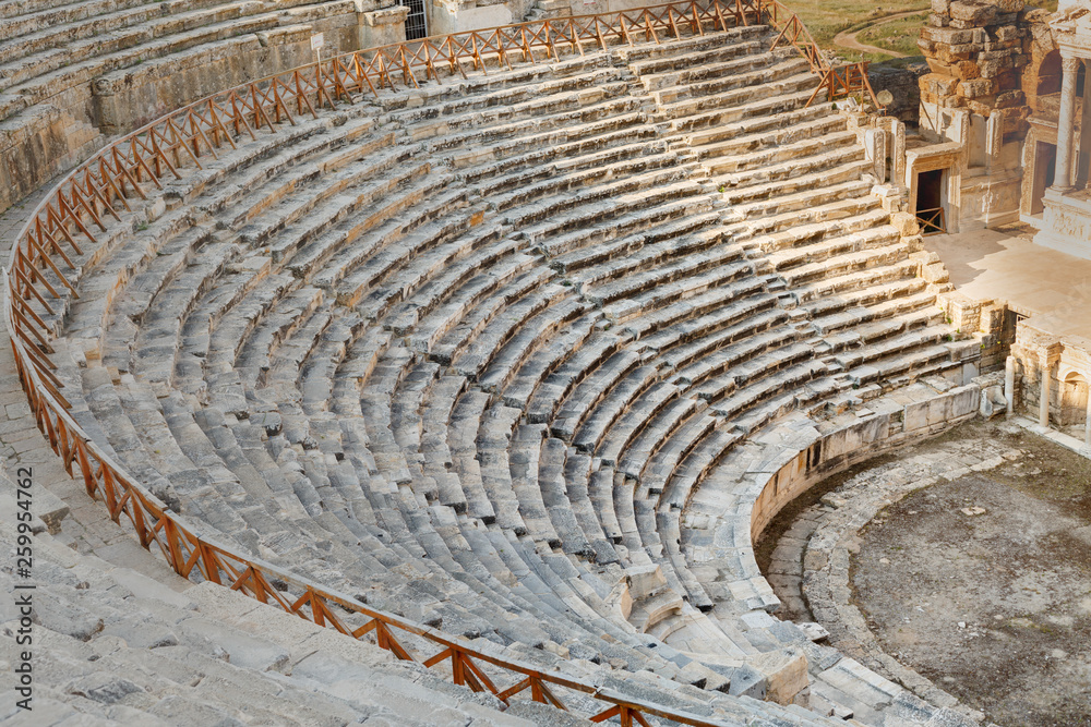 Ancient amphitheater of the Pamukkale Colosseum