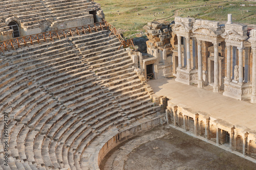 Ancient amphitheater of the Pamukkale Colosseum
