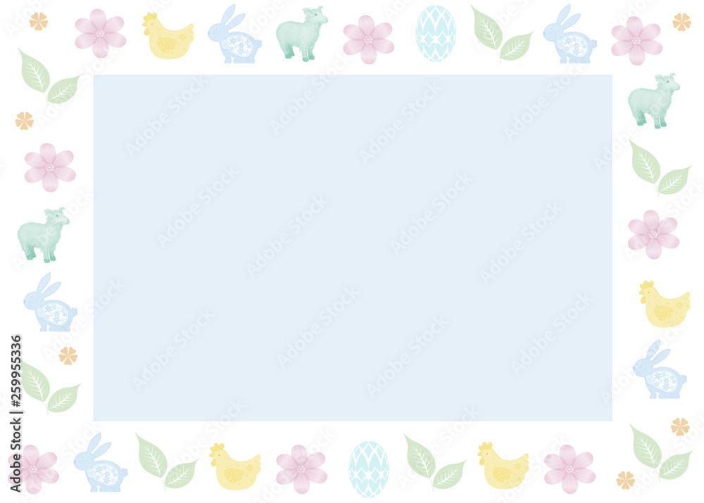 Pastelowa ramka wielkanocna, puste tło, Wielkanoc Pastelowa ramka wielkanocna, puste tło, Wielkanoc
