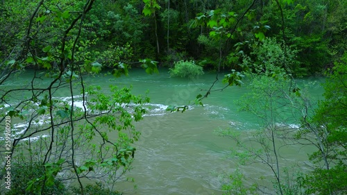 Junction of the Noguera Pallaresa river and Segre river, Congost de Mu, Sierra del Montsec, Lleida, Catalonia, Spain, Europe photo