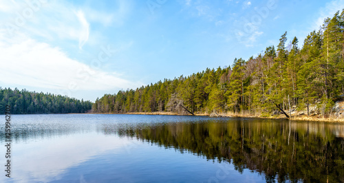 A beautiful forest lake in Tyresta National Park, Sweden