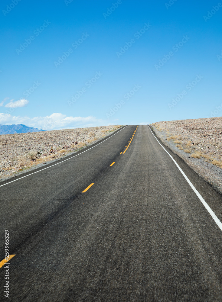 US Road at Death Valley Desert