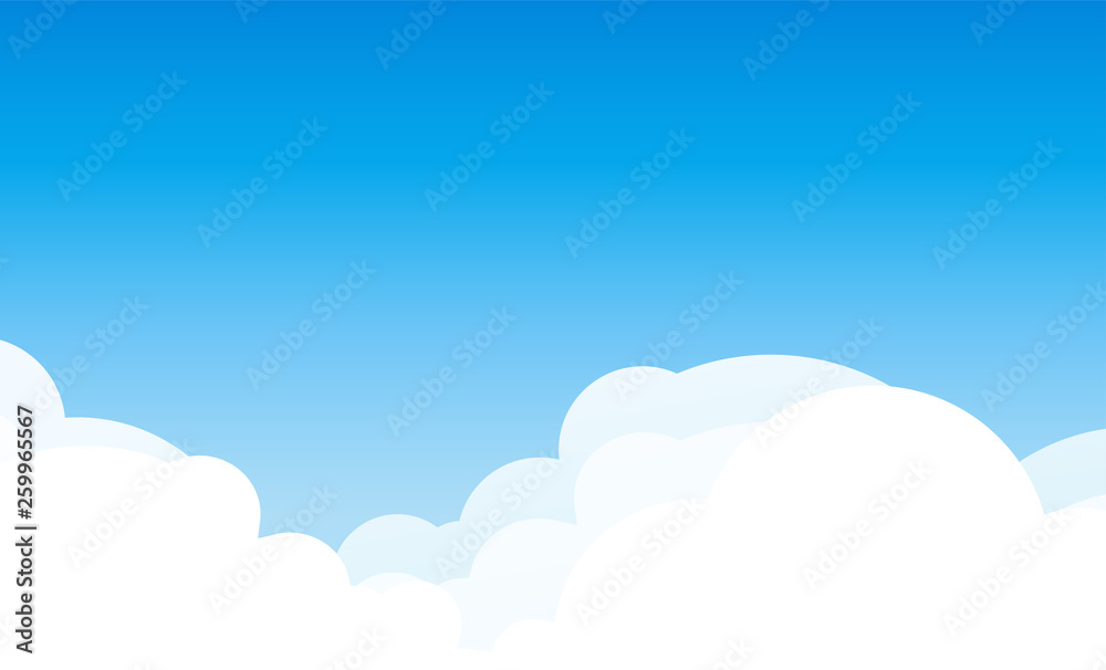Background with cloudscape at sunny day. Blue sky with copy space area. Vector illustration in EPS10. Background with cloudscape at sunny day. Blue sky with copy space area. Vector illustration in EPS10.