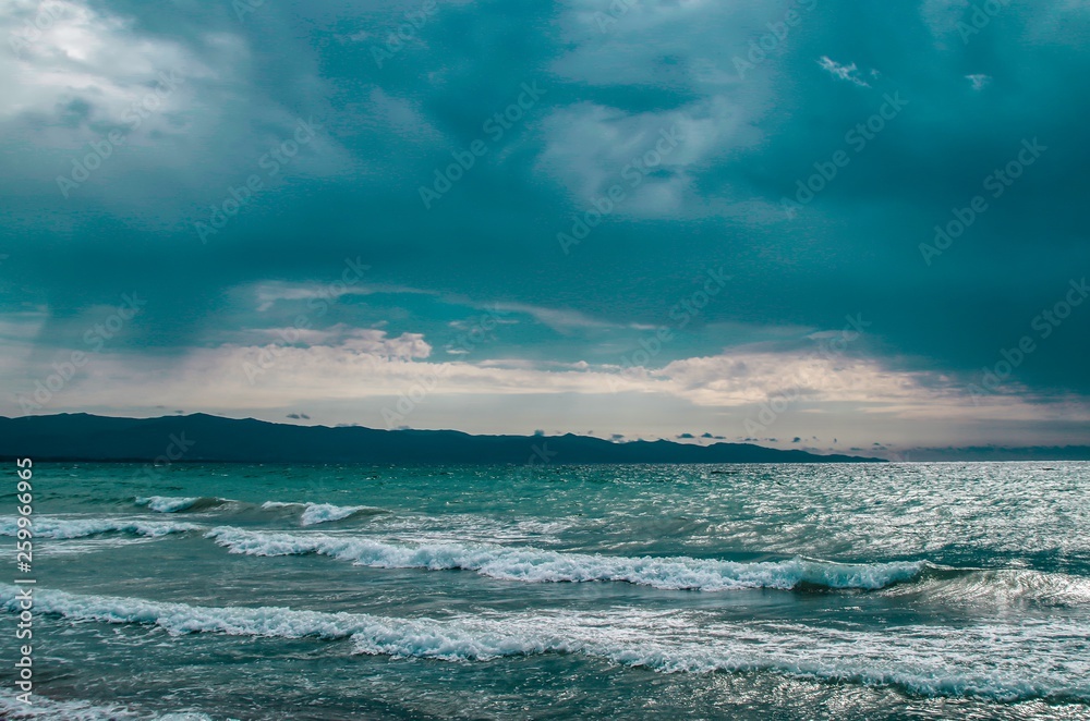 Rough Sea Cagliari Sardinia Tourism Vacation Photo Rough Sea Cagliari Sardinia Tourism Vacation Photo