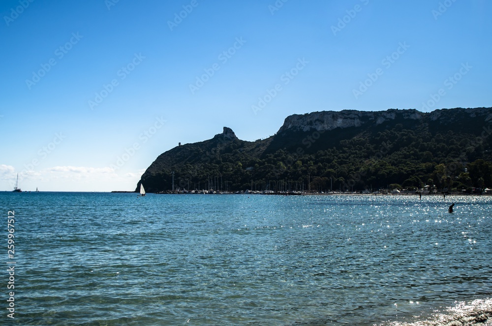 Rough Sea Cagliari Sardinia Tourism Vacation Photo