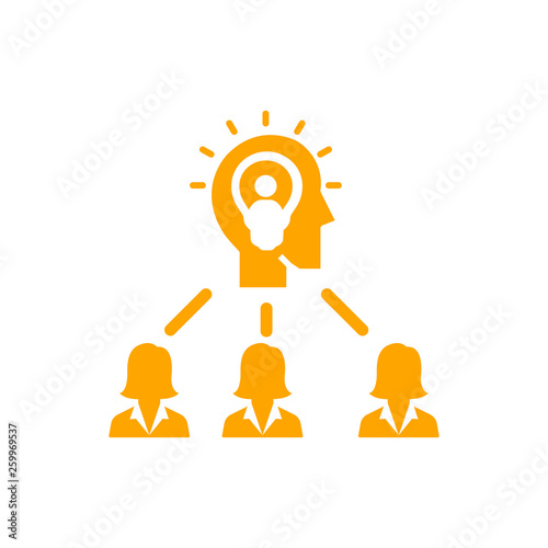 business team, creative team, lady team , group work , members, business creative team orange color icon