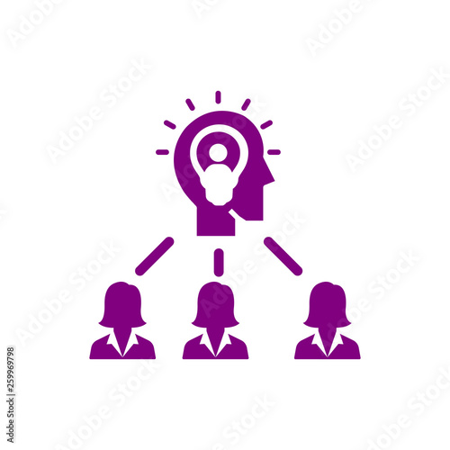 business team, creative team, lady team , group work , members, business creative team dark violet  color  icon