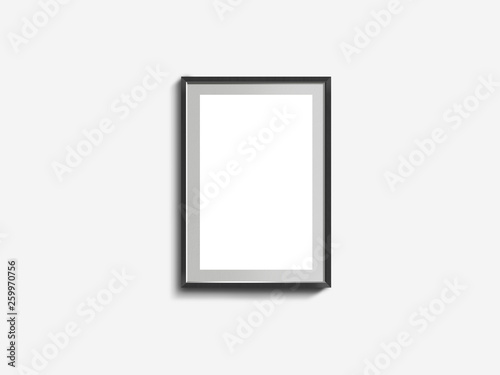 blank picture frame isolated on white