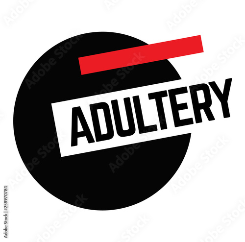 ADULTERY stamp on white