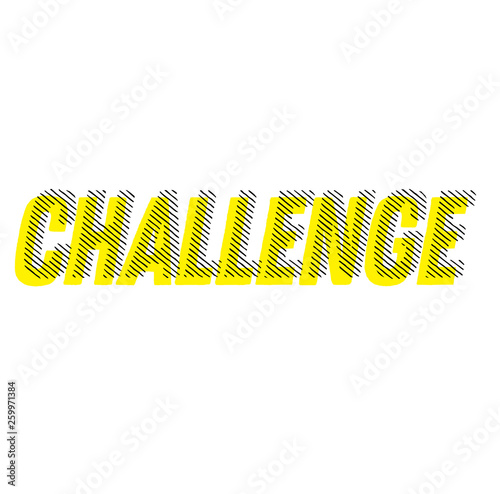 CHALLENGE stamp on white