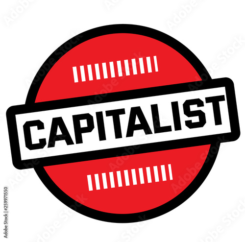 CAPITALIST stamp on white