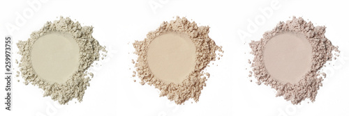 Wallpaper Mural Various cosmetic powder isolated on white background Torontodigital.ca
