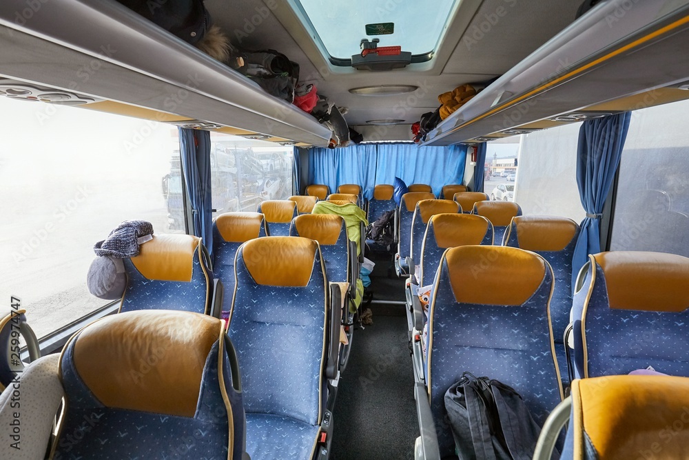 Fototapeta premium Bus interior seats