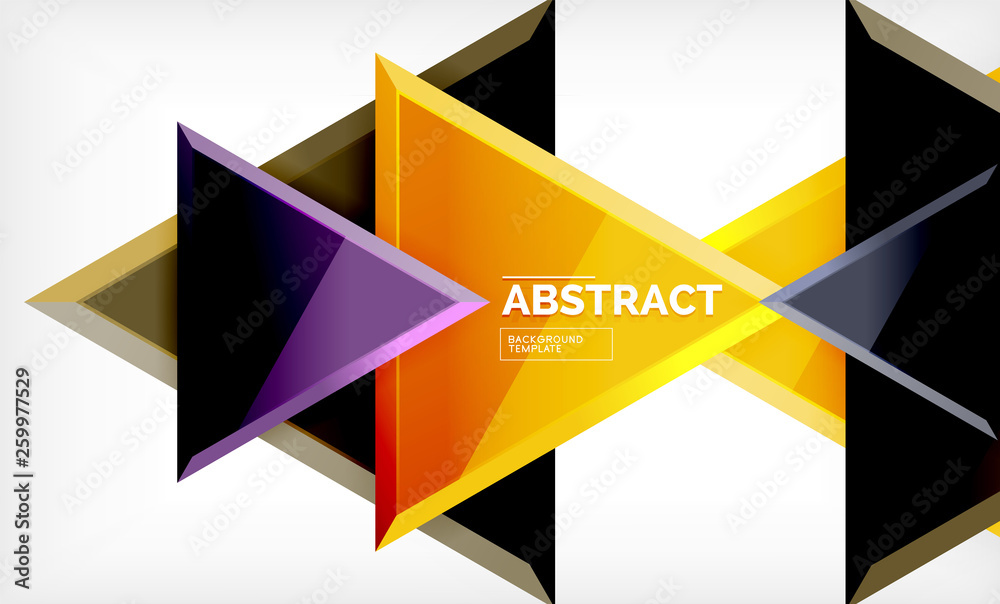 Triangular low poly background design, multicolored triangles Triangular low poly background design, multicolored triangles