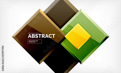 Geometric abstract background, modern square design
