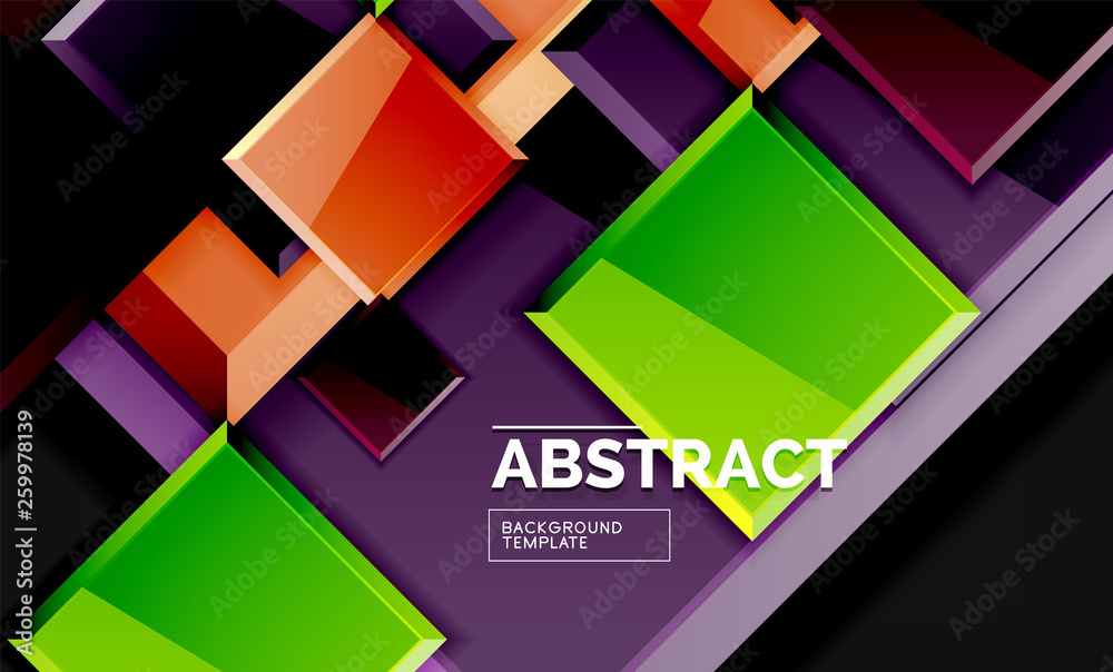 Squares and triangles geometrical background Squares and triangles geometrical background