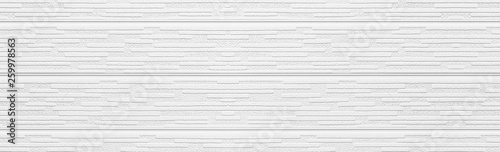 Panorama of White modern brick wall texture and background seamless
