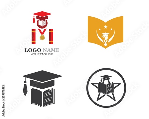 book,paper,document logo,icon of education Template vector illustration © sangidan