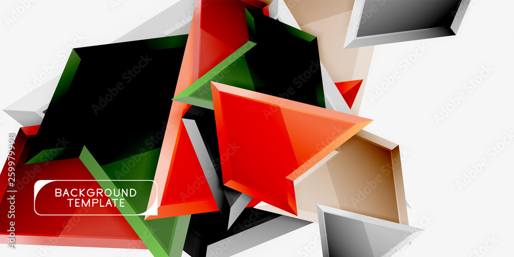 Minimal geometrical triangles with 3d effect abstract background template Minimal geometrical triangles with 3d effect abstract background template
