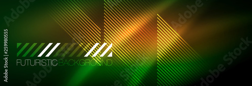 Abstract neon glowing light background. Dark background with lights. Abstract background with neon lights, night view.