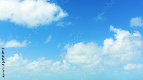 Clouds and blue sea in springtime