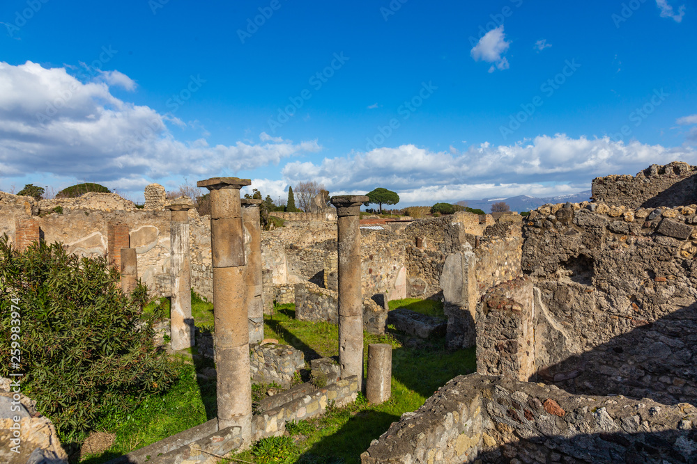 A fascinating journey through the ruins of the ancient city of Pompeii , Italy