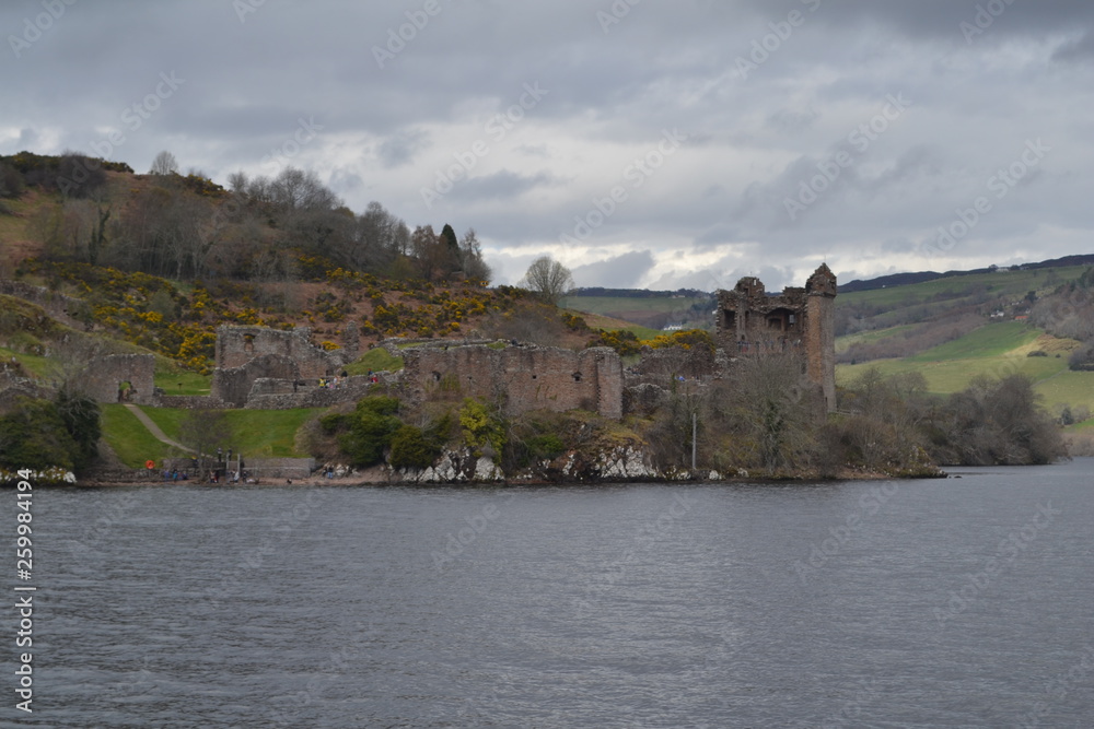 Urquhardt Castle Loch Ness Scotland from the water