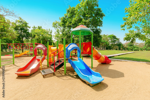 Children playground in the park