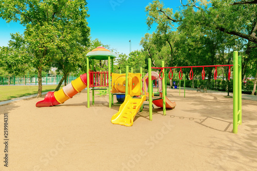 Children playground in the park