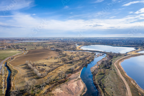 river valley aerial view