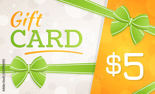 Gift Card, gift voucher - 5 dollars