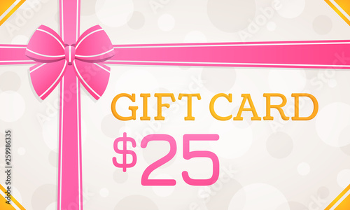 Gift Card, gift voucher - 25 dollars