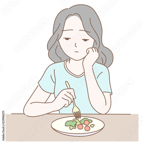 A woman who has anorexia