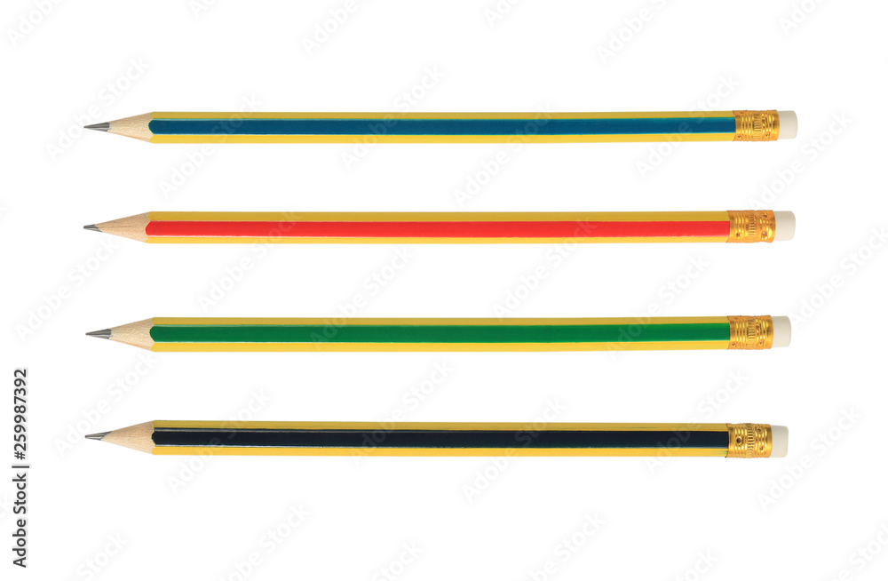 colorful pencils isolated on white background colorful pencils isolated on white background