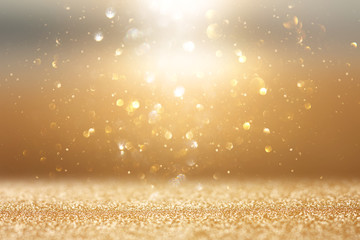 photo of gold and silver glitter lights background