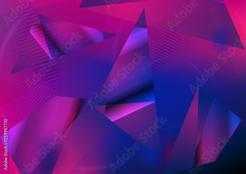 Abstract concept geometric low poly retro background