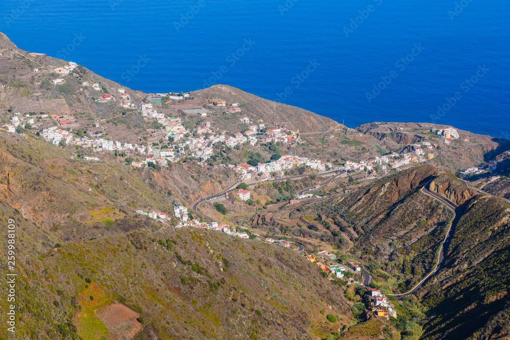 Stunning view from the viewpoint Mirador Pico del Inglés. Tenerife. Canary Islands..Spain