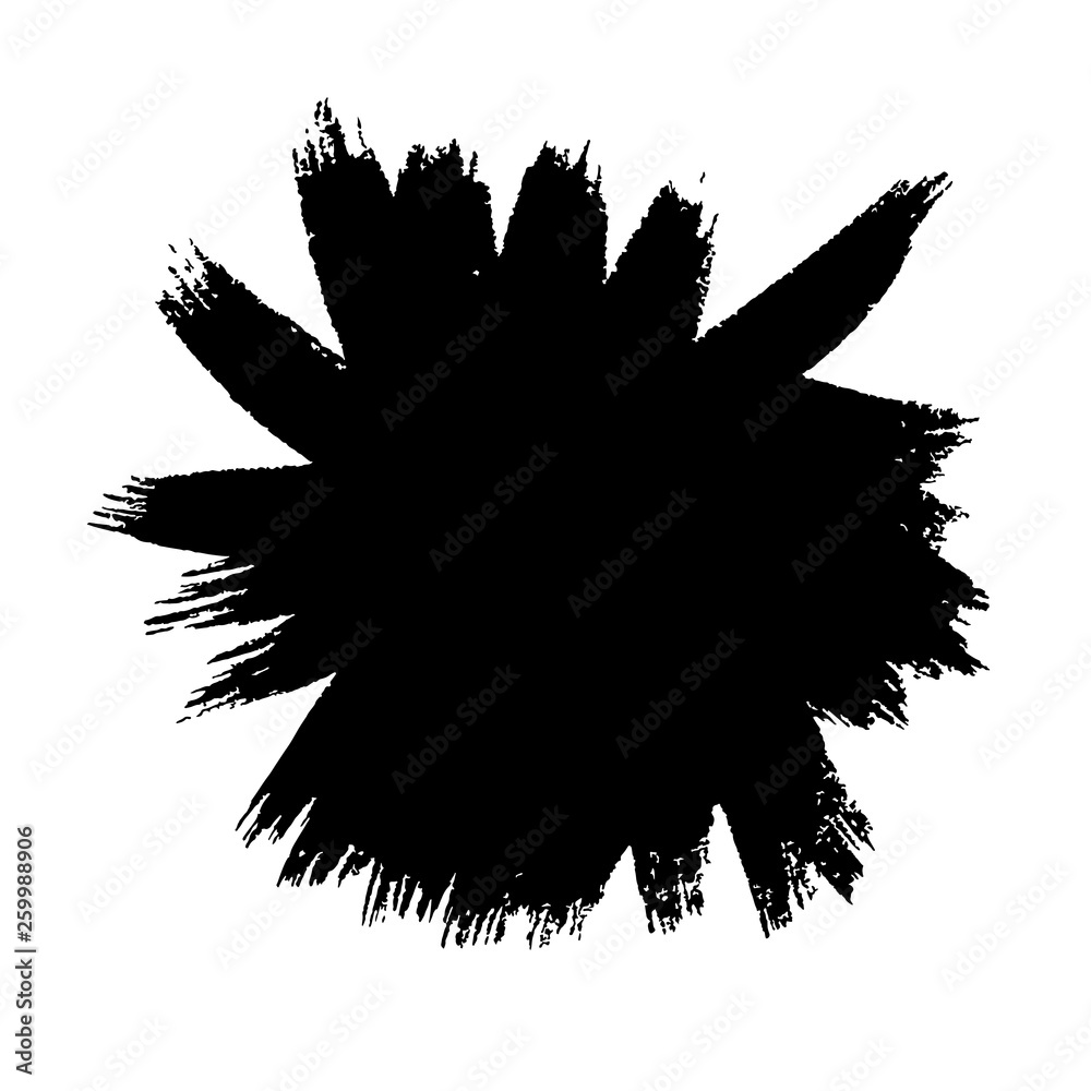 Abstract hand drawn ink dry brush banner. Vector illustration.