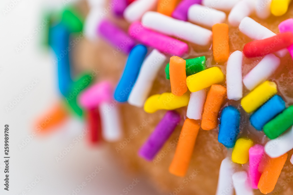 sprinkled doughnut macro sprinkled doughnut macro