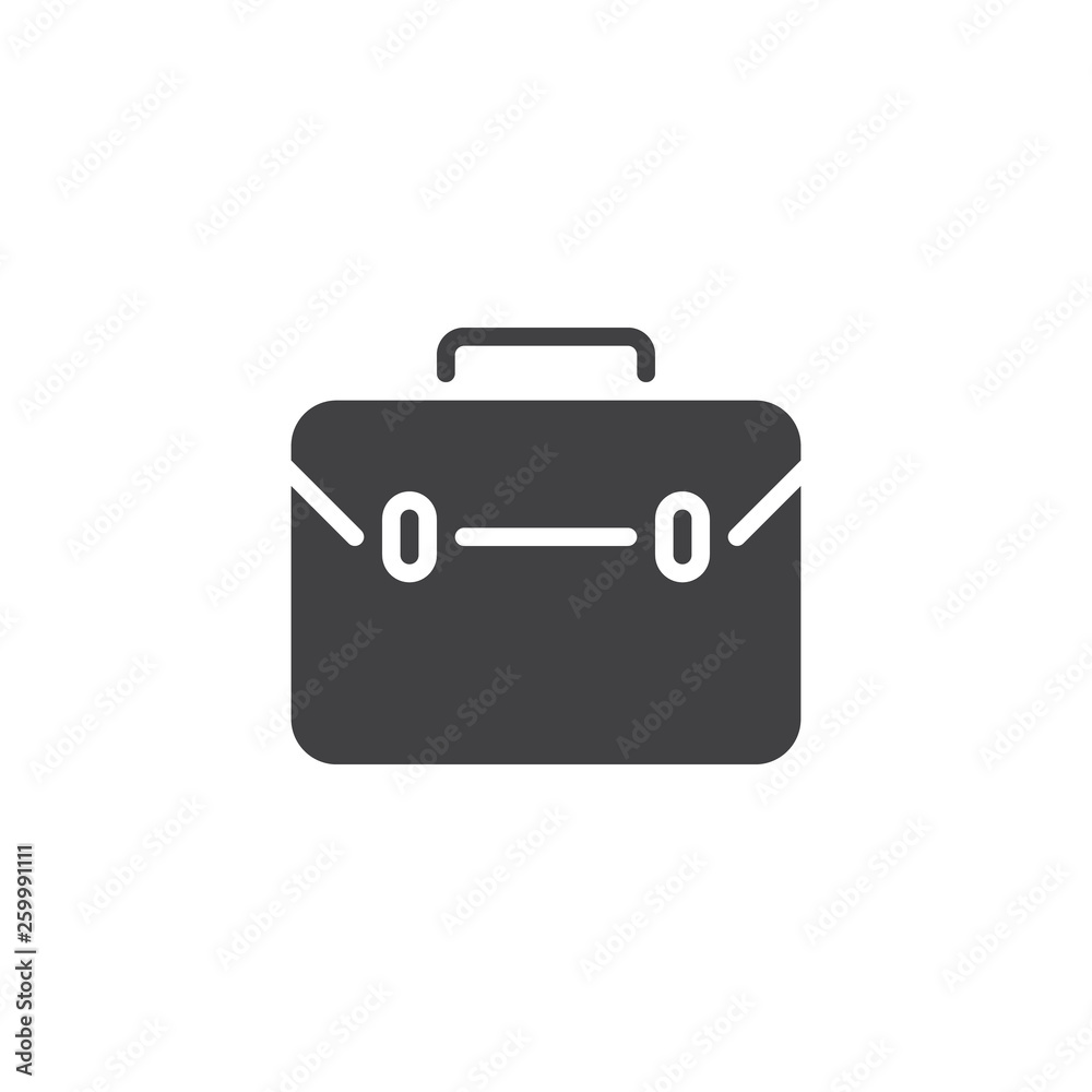 Business bag, case vector icon. filled flat sign for mobile concept and web design. Briefcase glyph icon. Suitcase symbol, logo illustration. Pixel perfect vector graphics Business bag, case vector icon. filled flat sign for mobile concept and web design. Briefcase glyph icon. Suitcase symbol, logo illustration. Pixel perfect vector graphics