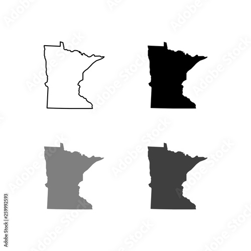 map of Minnesota. Vector illustration photo