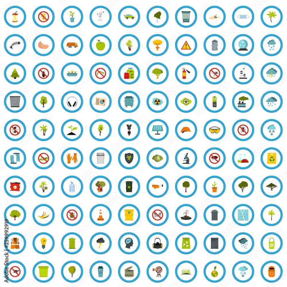 100 recycling analysis icons set in flat style for any design vector illustration 100 recycling analysis icons set in flat style for any design vector illustration
