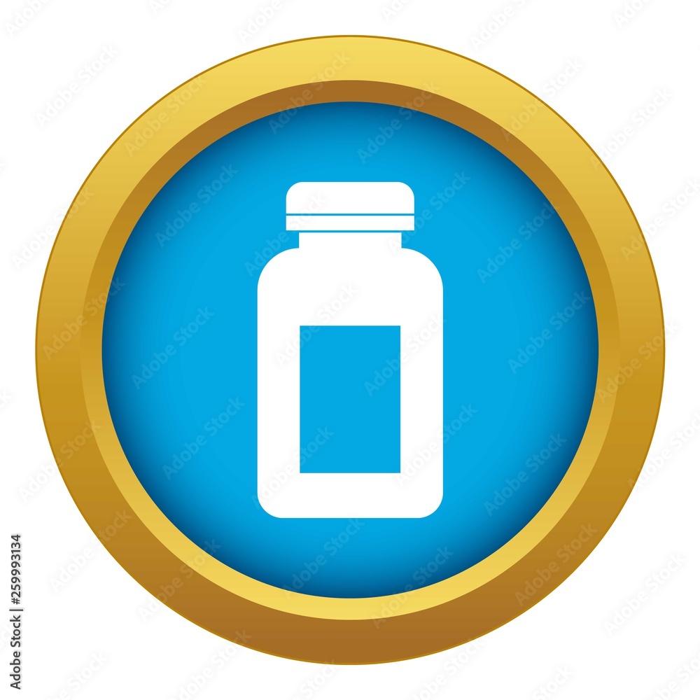 Medicine jar icon blue vector isolated on white background for any design Medicine jar icon blue vector isolated on white background for any design