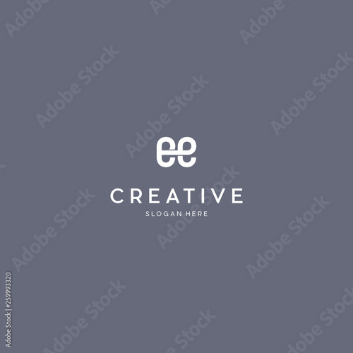 Abstract EE letter modern initial letter marks logo design, Abstract monogram letter EE logo icon design. Minimalist EE creative initial based vector template. photo