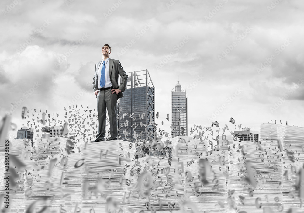 Successful confident businessman in suit. Successful confident businessman in suit.