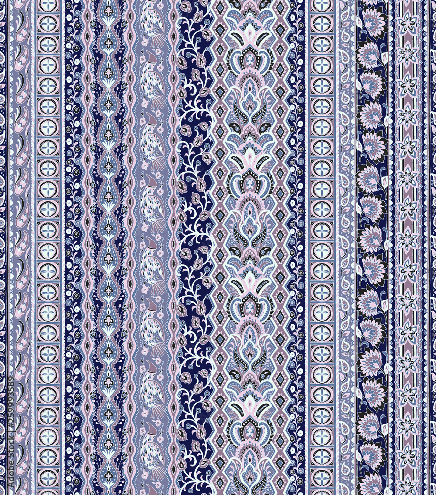 Seamless Pattern : Paisley Style : Border Seamless Pattern : Paisley Style : Border