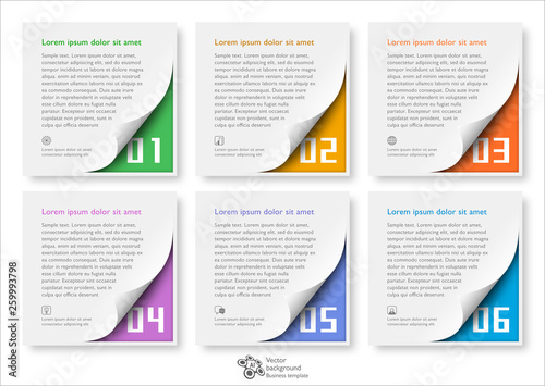 Color Post-it Banner, Vector Graphics